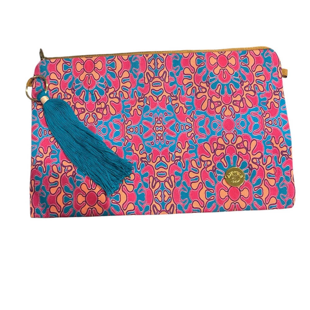 Colorful Floral Clutch with mask